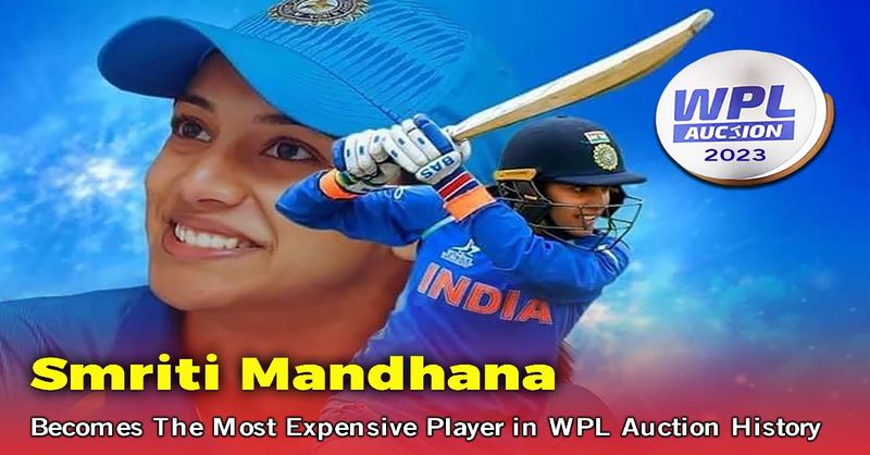 Smriti Mandhana is the main draw of the WPL Auction 2023, as Royal Challengers Bangalore (RCB) paid 3.4 crore for her, making her the most expensive acquisition in the WPL Auction 2023.