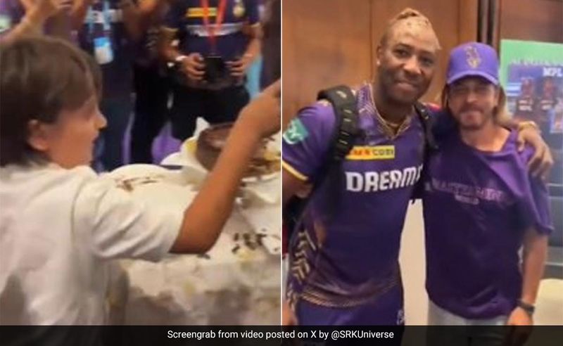 Viral: AbRam Helps In Andre Russell’s Birthday Cake Smash. Bonus – Shah Rukh Khan – NDTV Movies